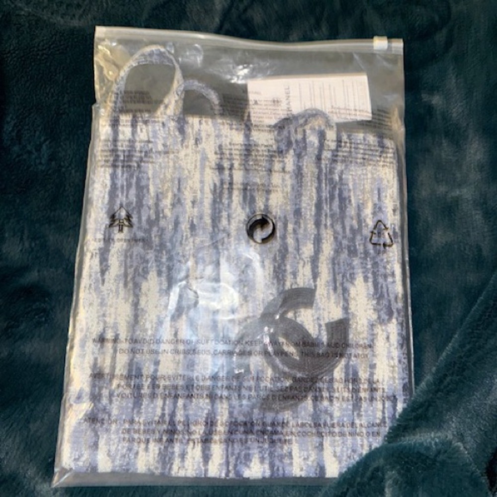 СС makeup line  Blue and White canvas Tote